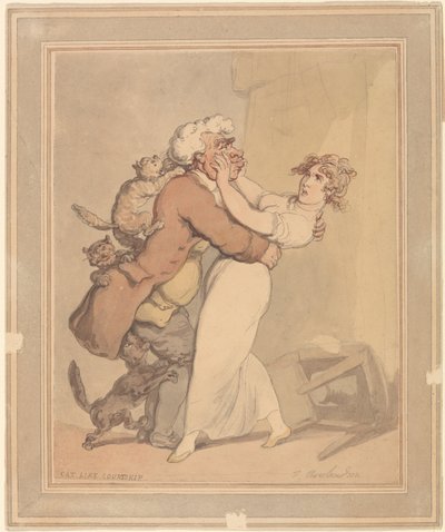 Cat-Like Courtship by Thomas Rowlandson